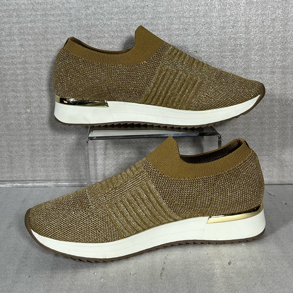 Kenneth Cole Reaction Women's Gold Sparkle Cameron Knit Sneaker Size 8M/EU39 - Picture 3 of 8